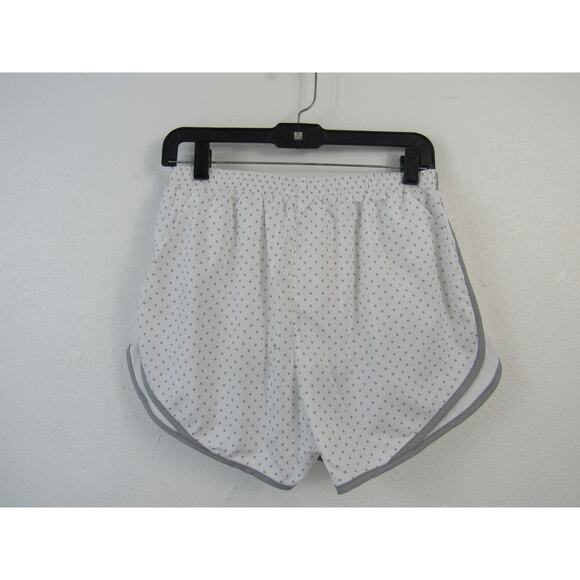Nike Dri-Fit Medium White Grey Polka Dots Workout Shorts Exercise Lined Athletic - Picture 6 of 6